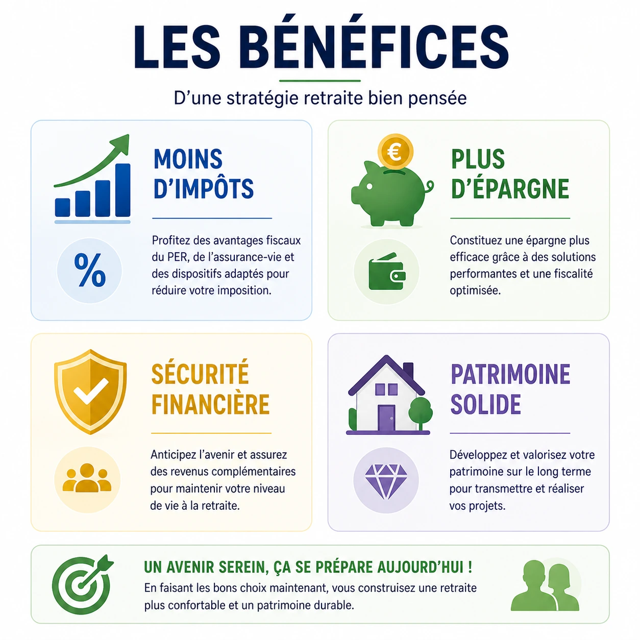 Bénéfices stratégie retraite